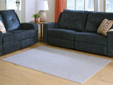Bay Furniture Gallery - Ashley Furniture - Worthley Rug - Washable 5' x 7' Area Rug / Gray - R407452